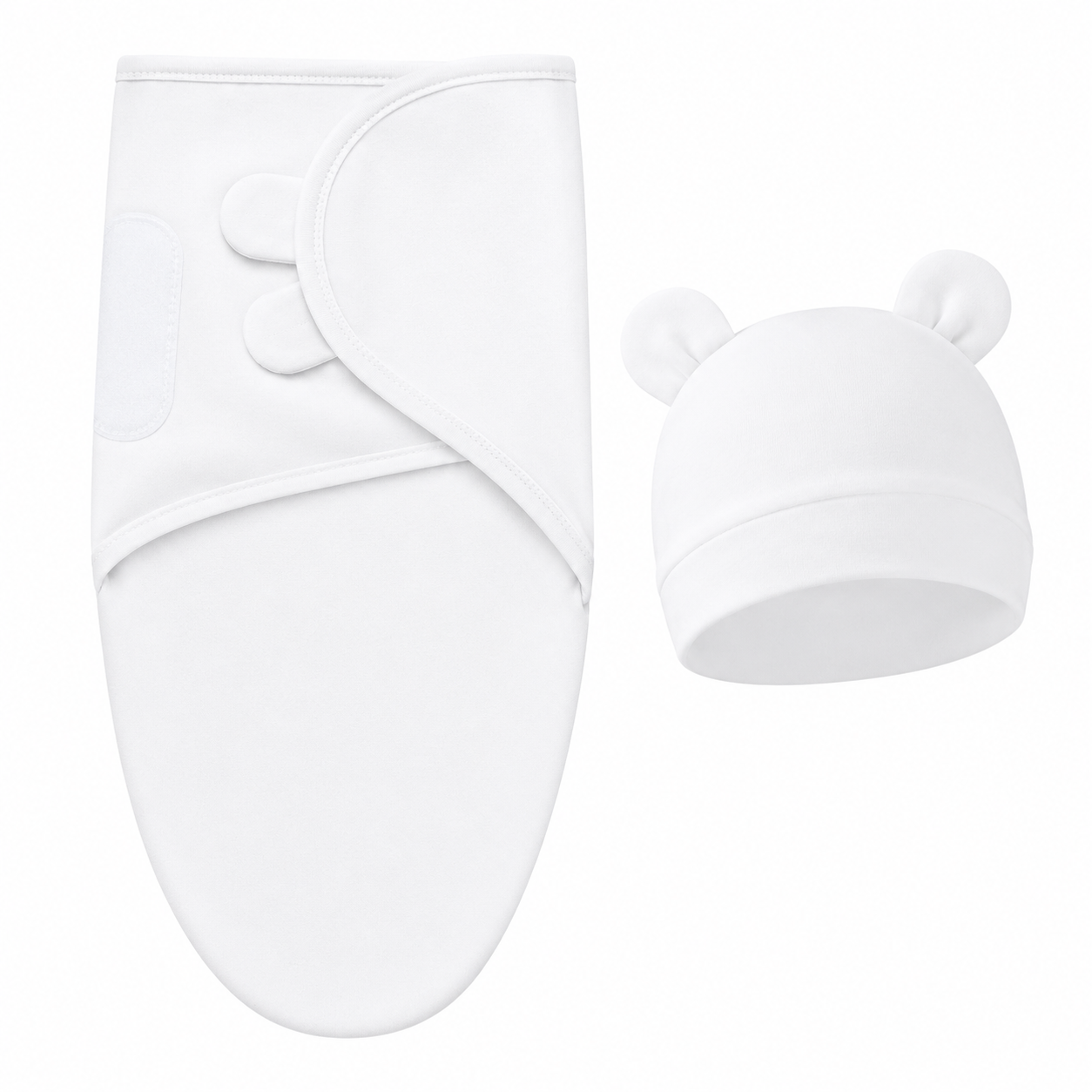 Ensemble Bébé Cocon Douceur – Couverture & Chapeau en Coton