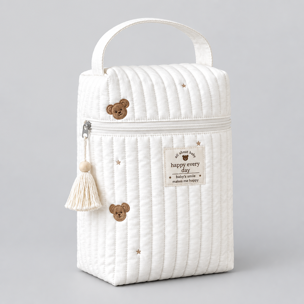 Sac à Langer Bébé Matelassé avec Rangement