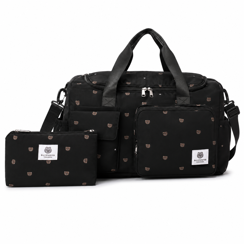 Sac à Langer Bébé en Velours Côtelé avec Rangement