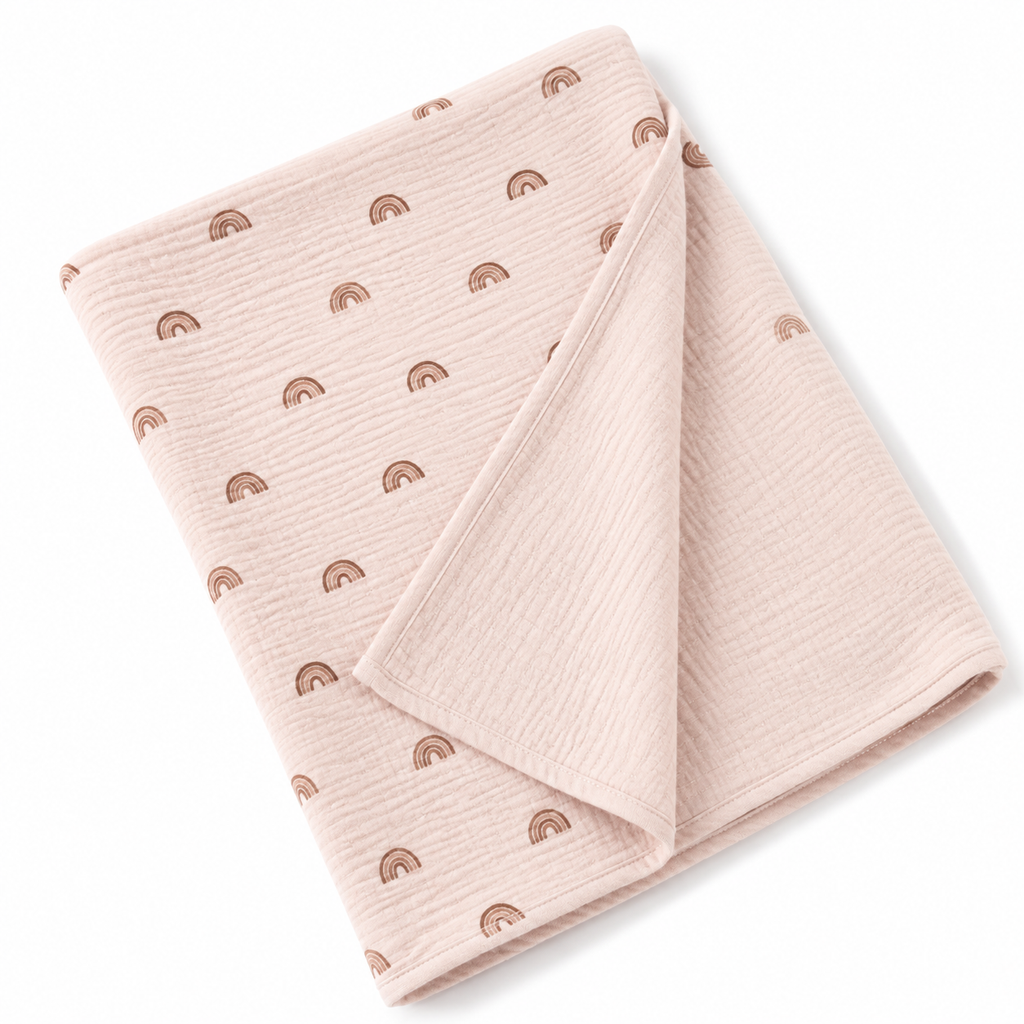 Couverture d’Emmaillotage Bébé en Mousseline Douce Format Carré