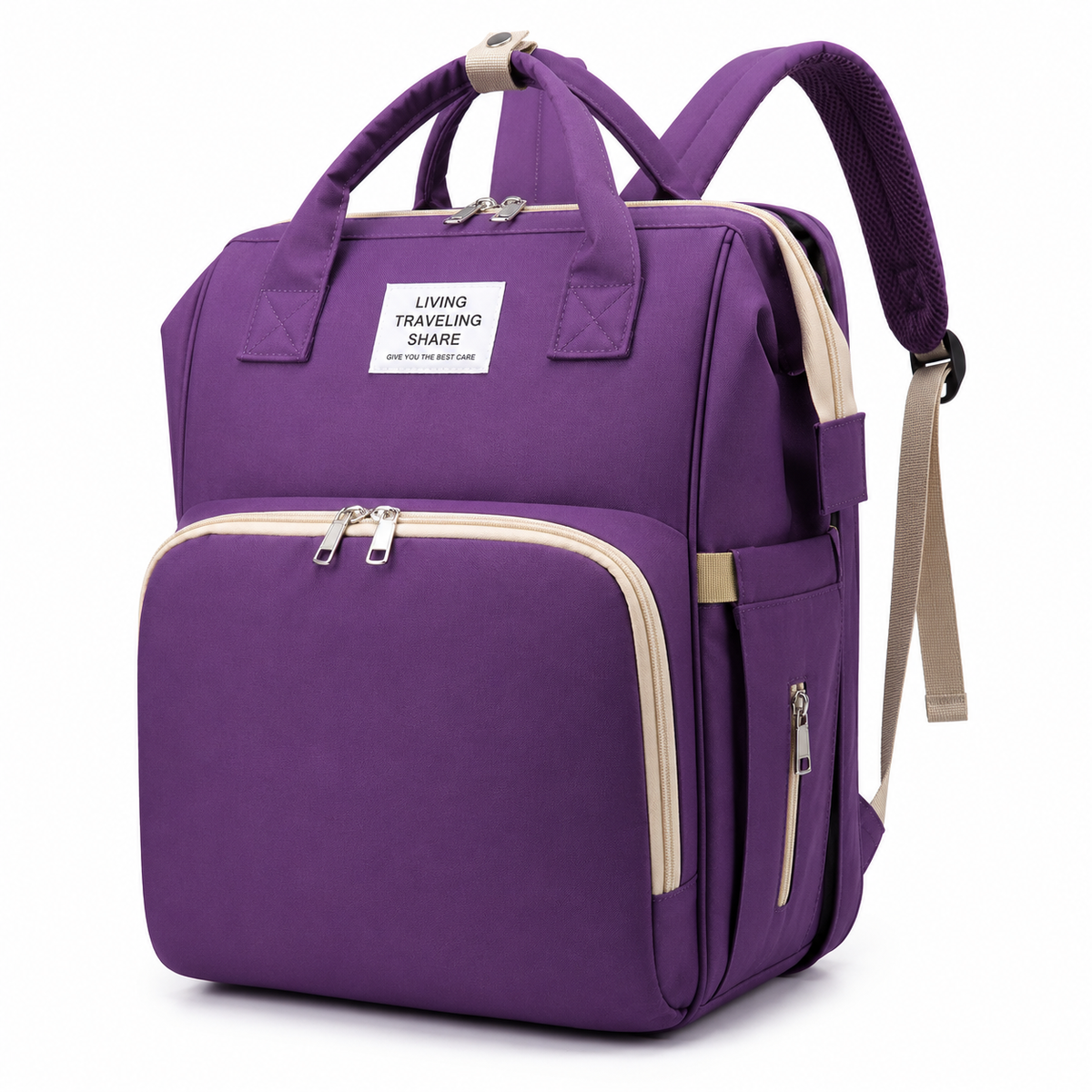 Sac à Dos à Langer Bébé Multifonction avec Espace d’Appoint Intégré
