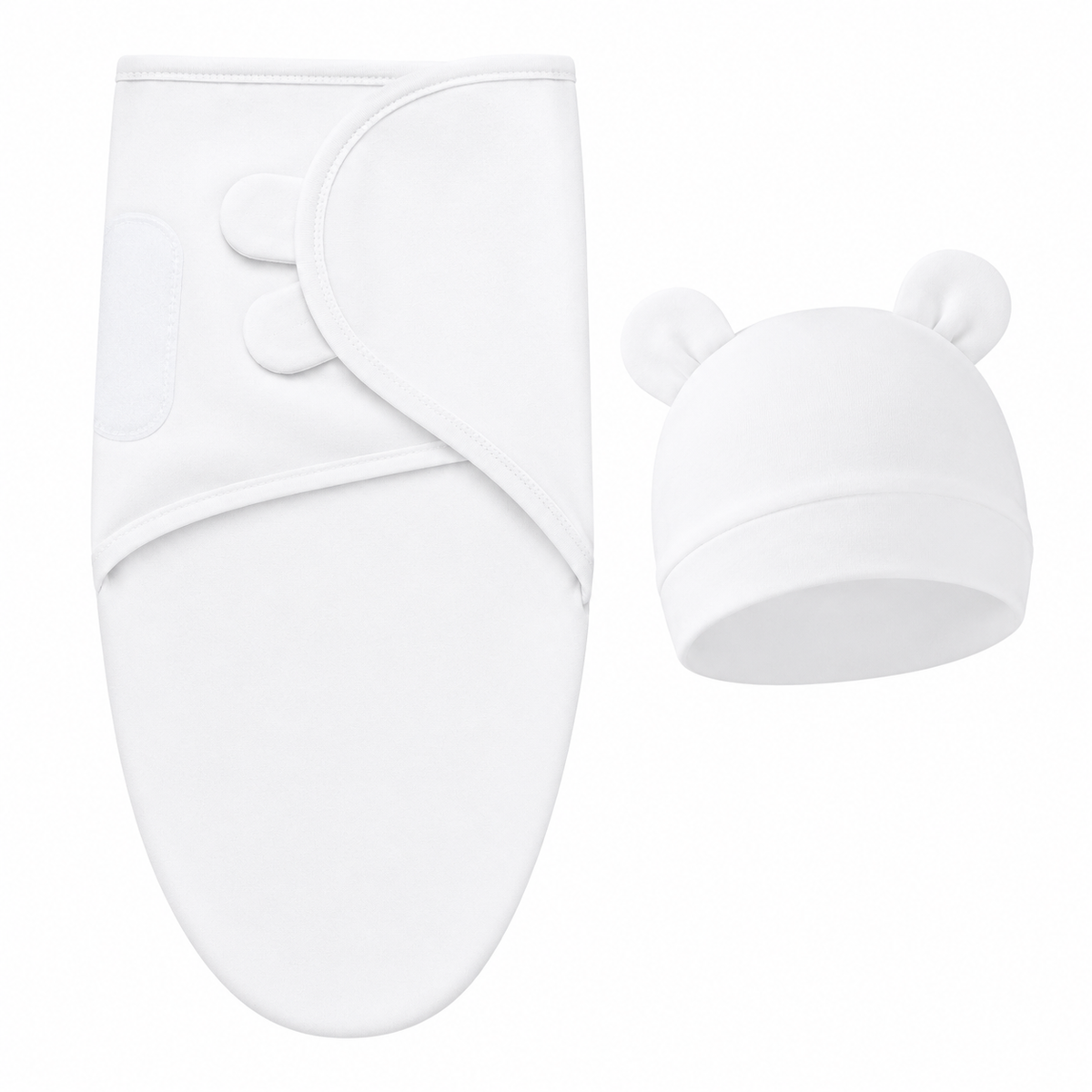 Ensemble Bébé Cocon Douceur – Couverture et Chapeau en Coton