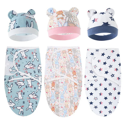 Ensemble Bébé Cocon Douceur : Couverture & Chapeau Coton