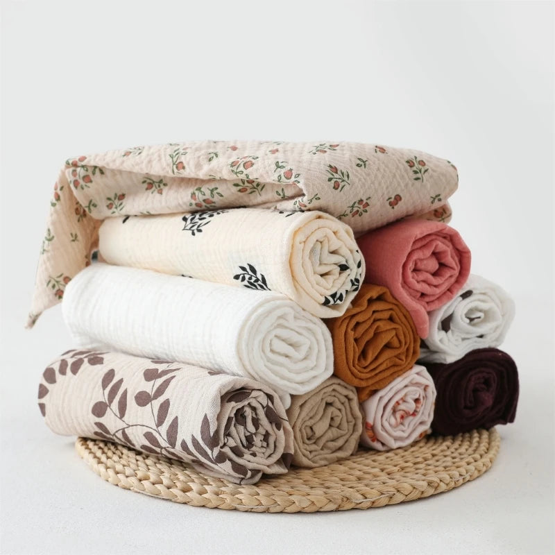 Couverture d'emmaillotage bébé en mousseline de coton