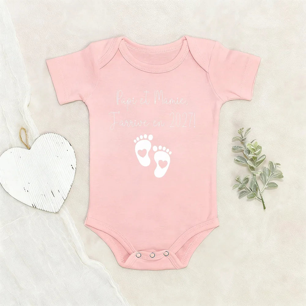 Combinaison Bébé Annonce de Grossesse 2027 – Plusieurs Coloris