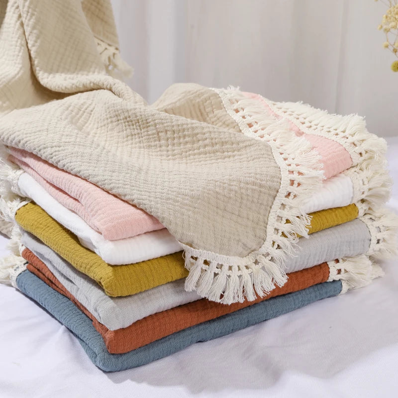 Couverture d'emmaillotage bébé mousseline coton