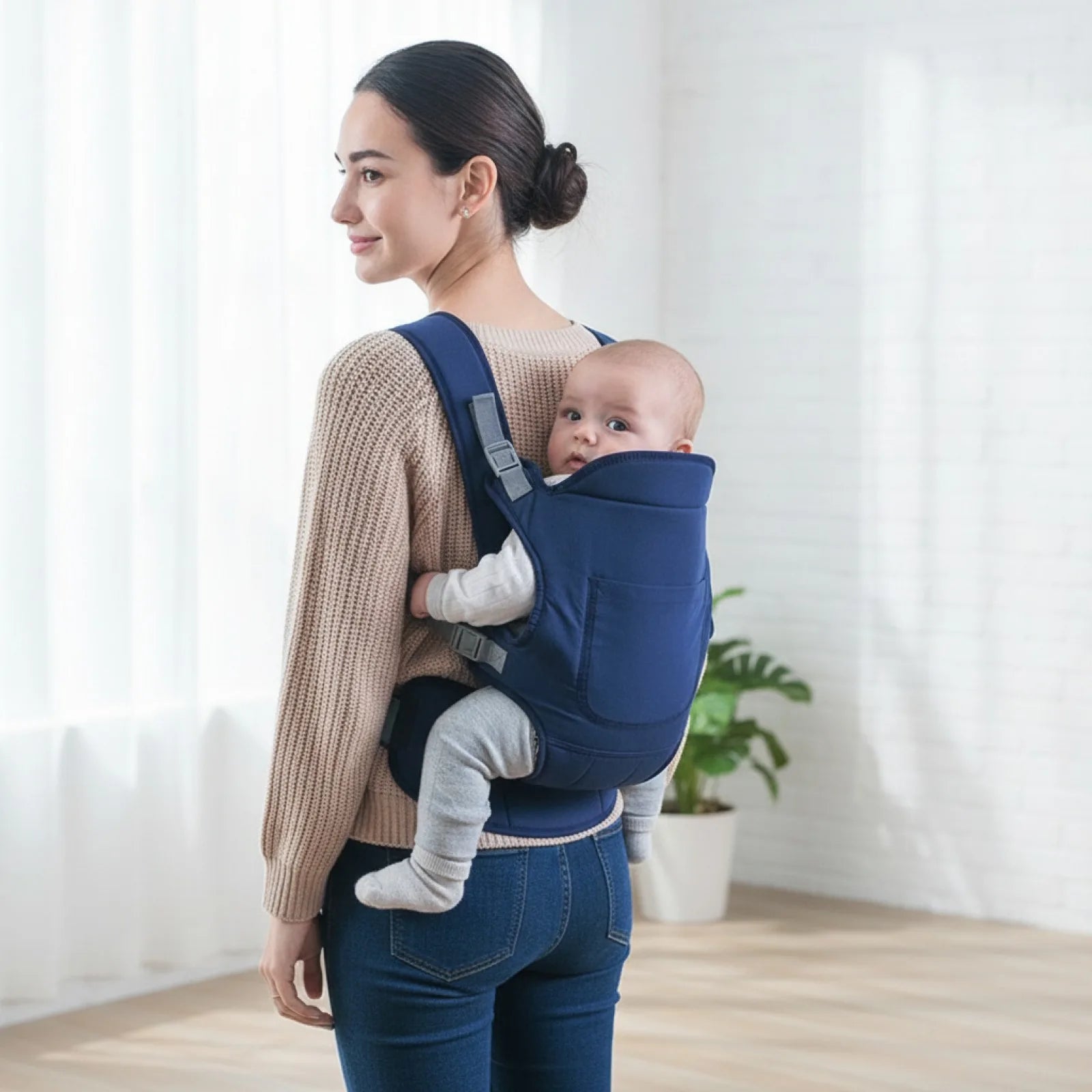 Porte-Bébé Multifonctionnel 4 Modes de Portage