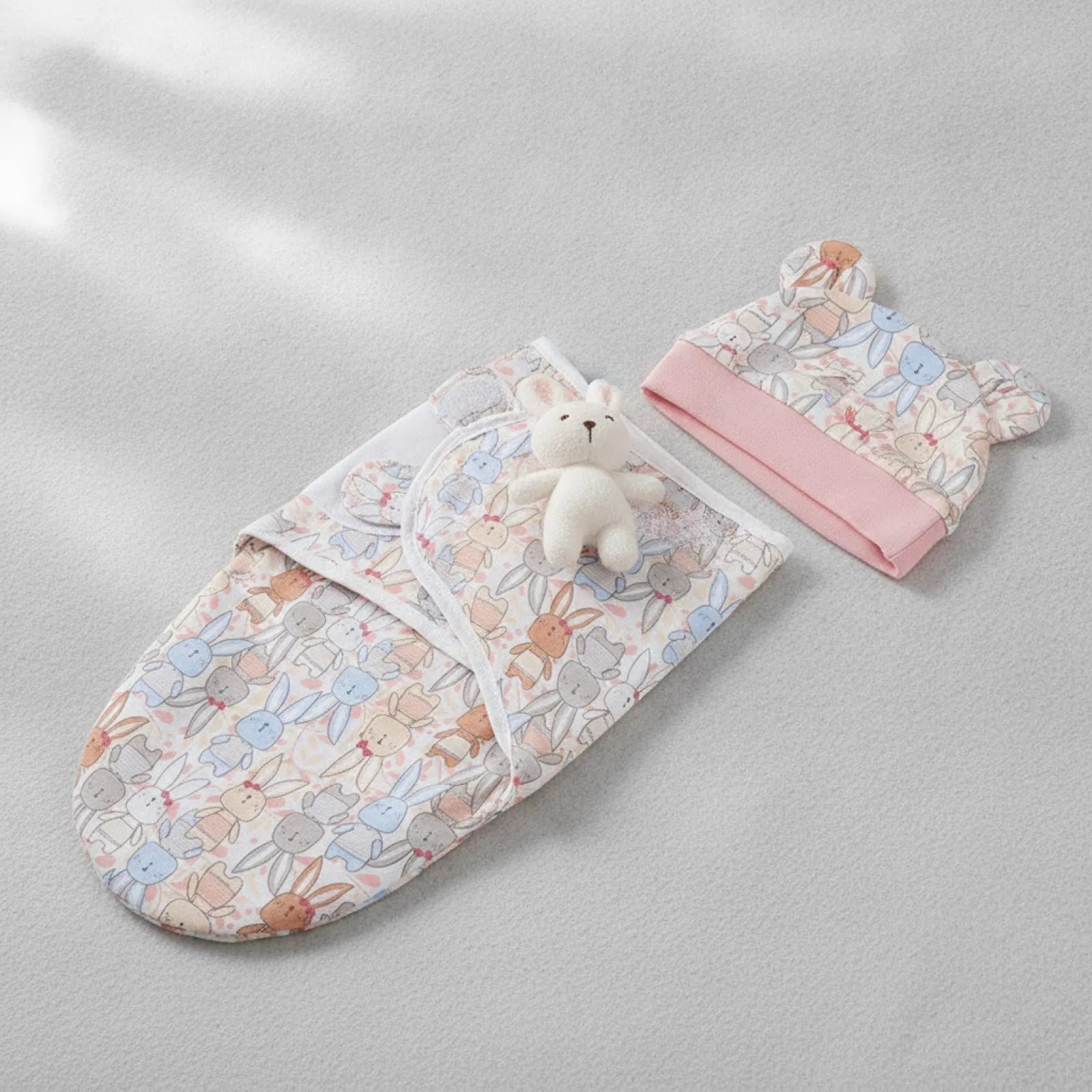 Ensemble Bébé Cocon Douceur : Couverture & Chapeau Coton
