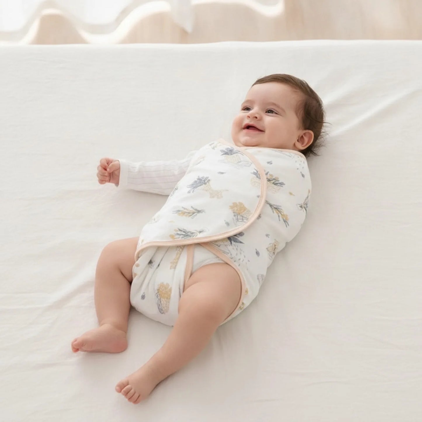 Couverture d'emmaillotage bébé 0-6 mois