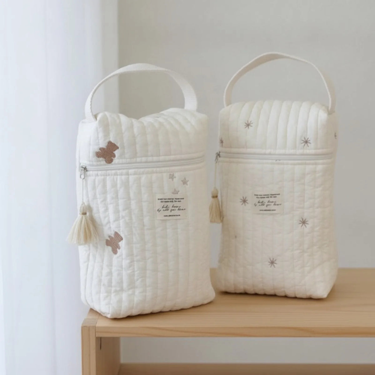 Sac à Langer Bébé Matelassé avec Rangement