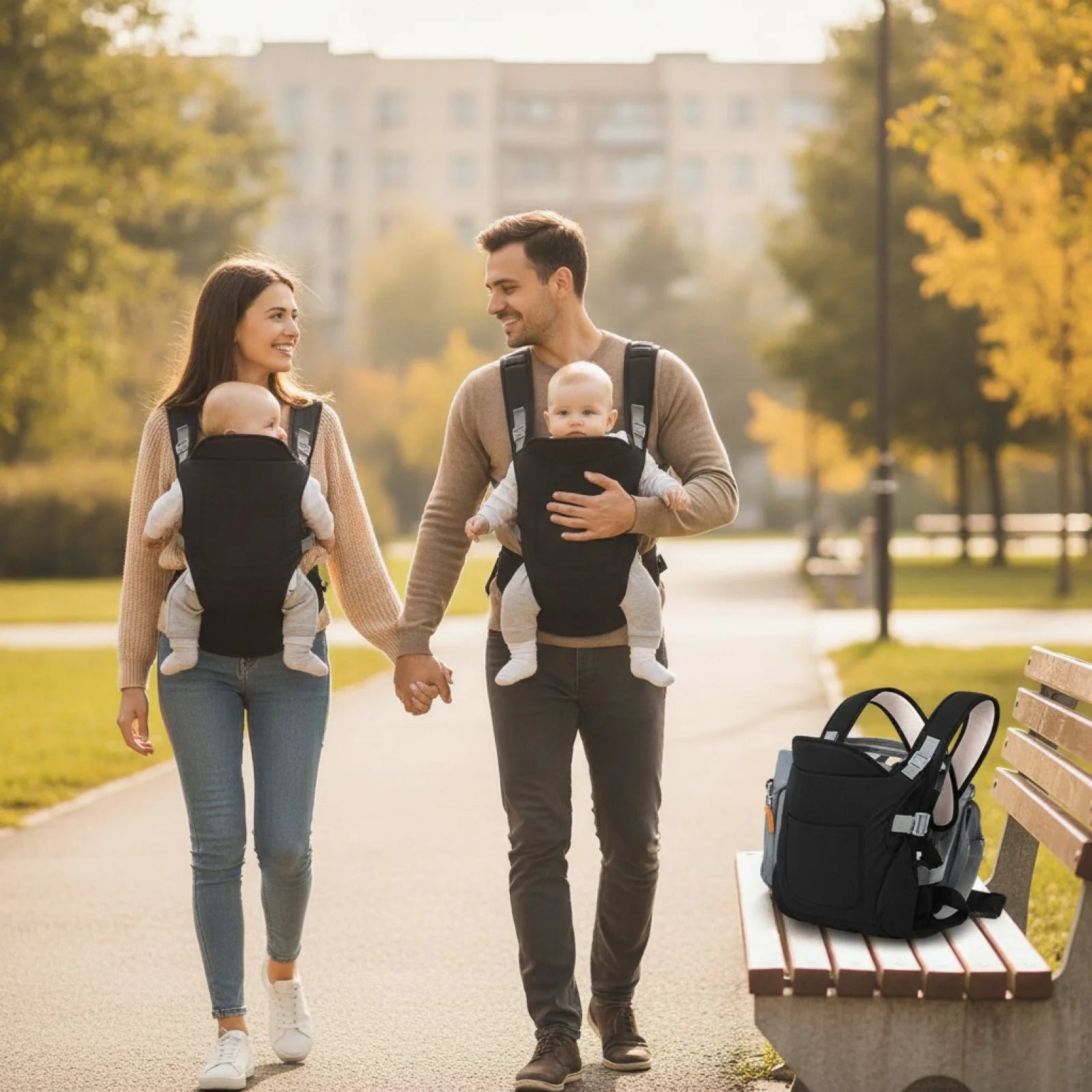 Porte-Bébé Multifonctionnel 4 Modes de Portage