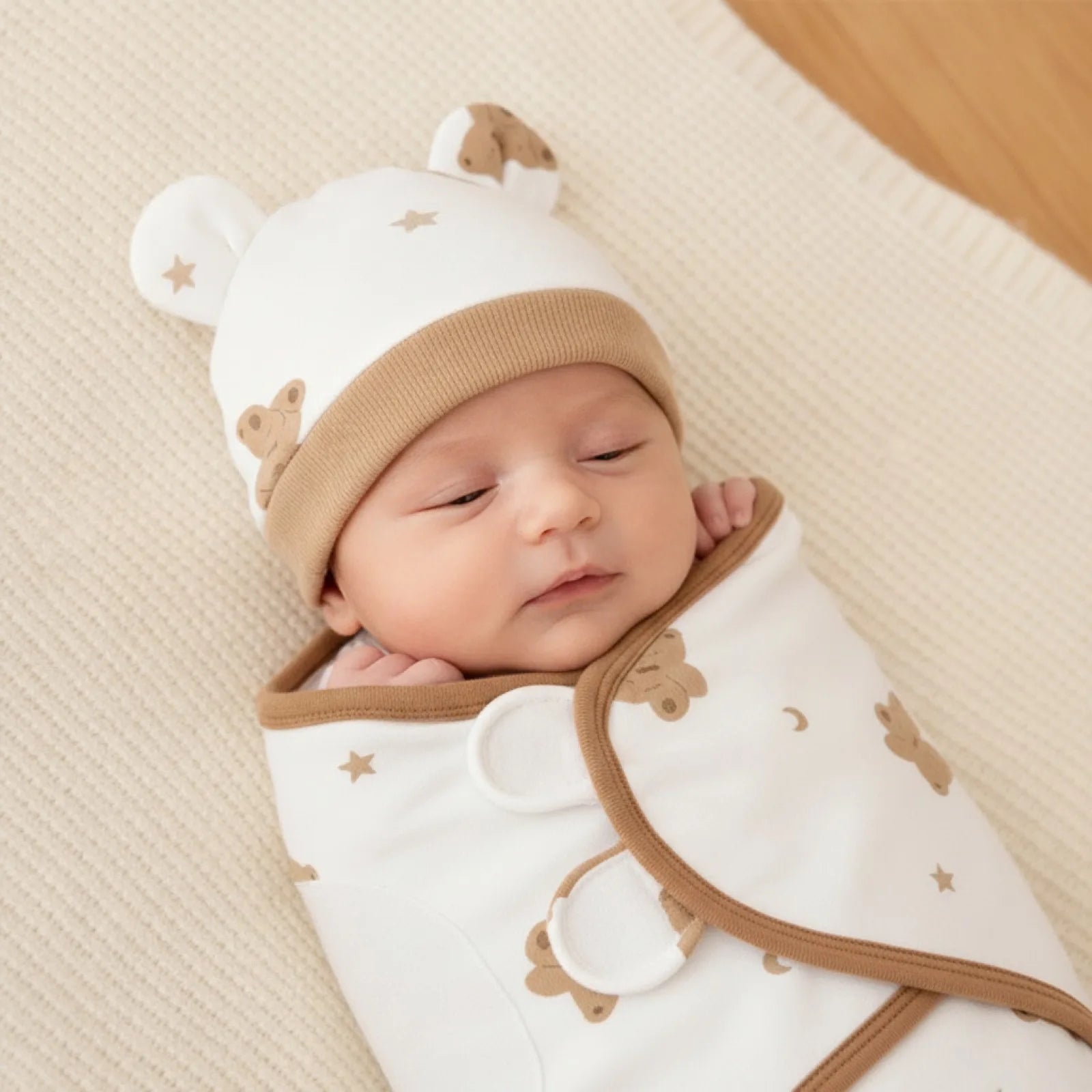Couverture d'emmaillotage bébé en coton doux