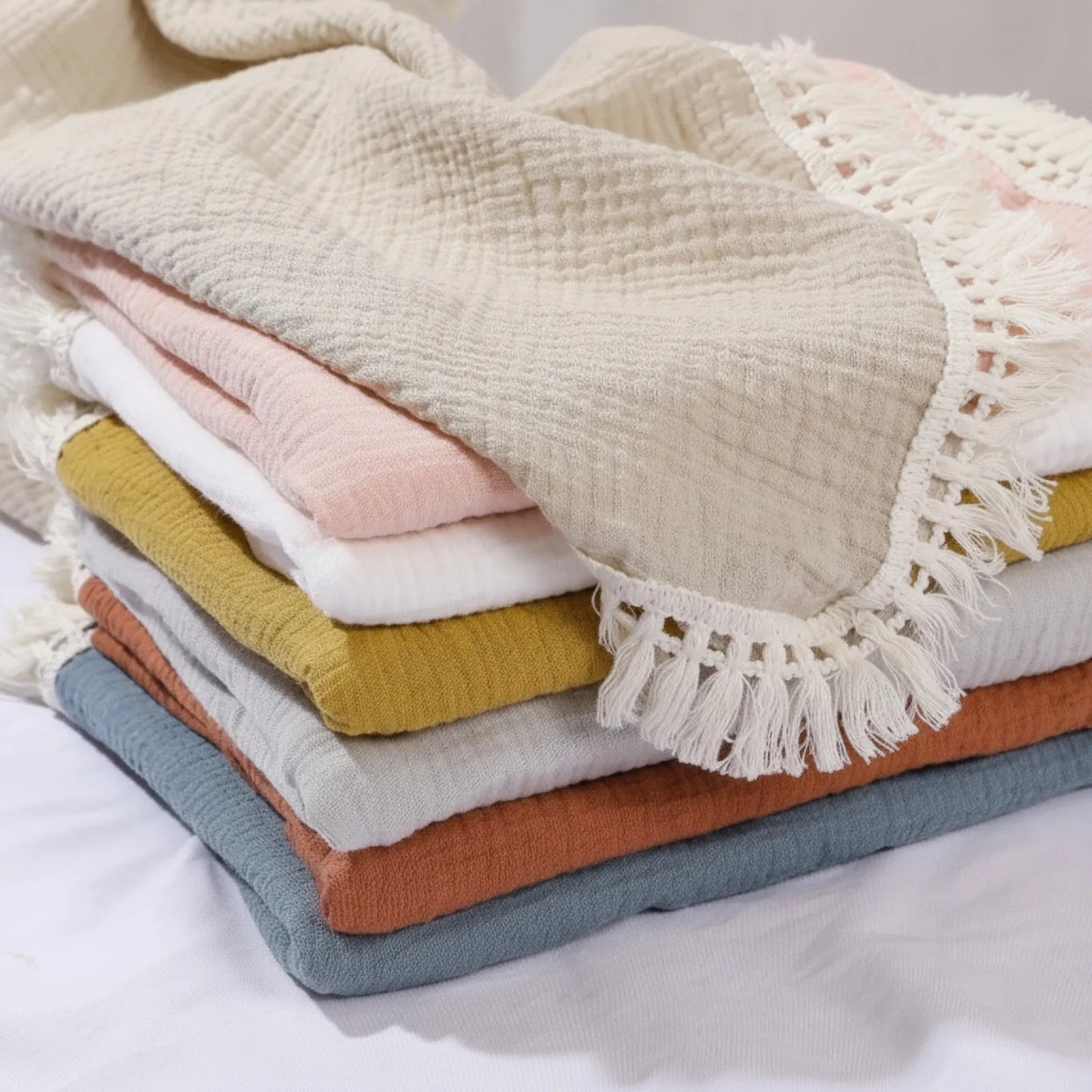 Couverture d'emmaillotage bébé mousseline coton