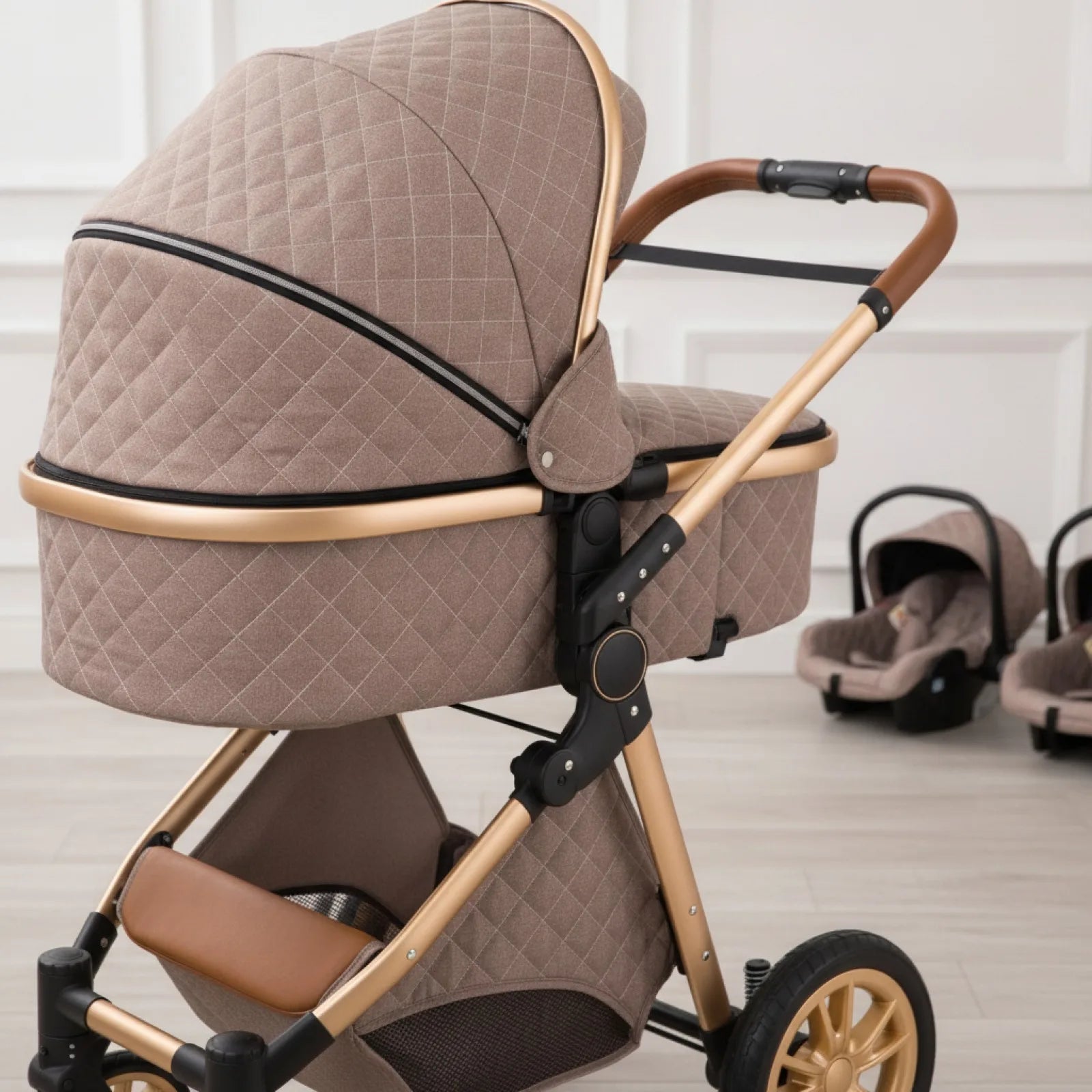 Poussette Bébé 3-en-1 Aluminium Pliable