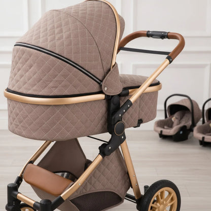 Poussette Bébé 3-en-1 Aluminium Pliable