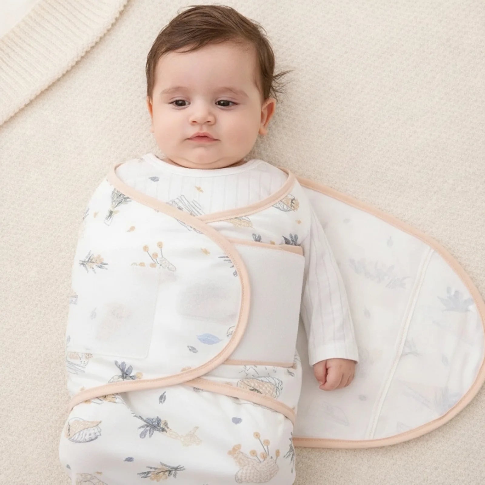 Couverture d'emmaillotage bébé 0-6 mois