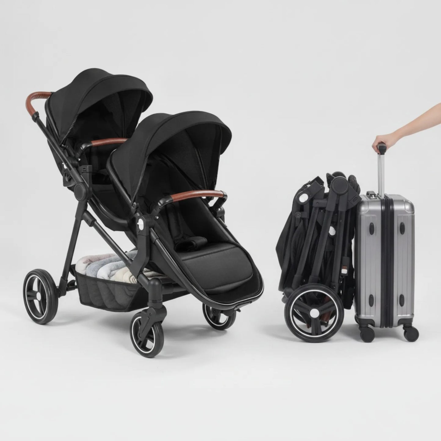 Poussette double convertible pour deux enfants – Bébé Évasion