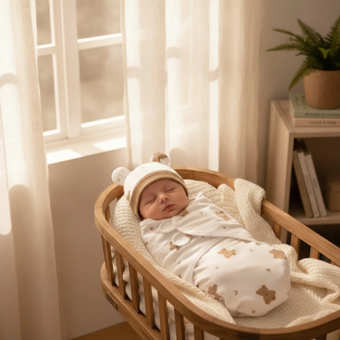 Couverture d'emmaillotage bébé en coton doux