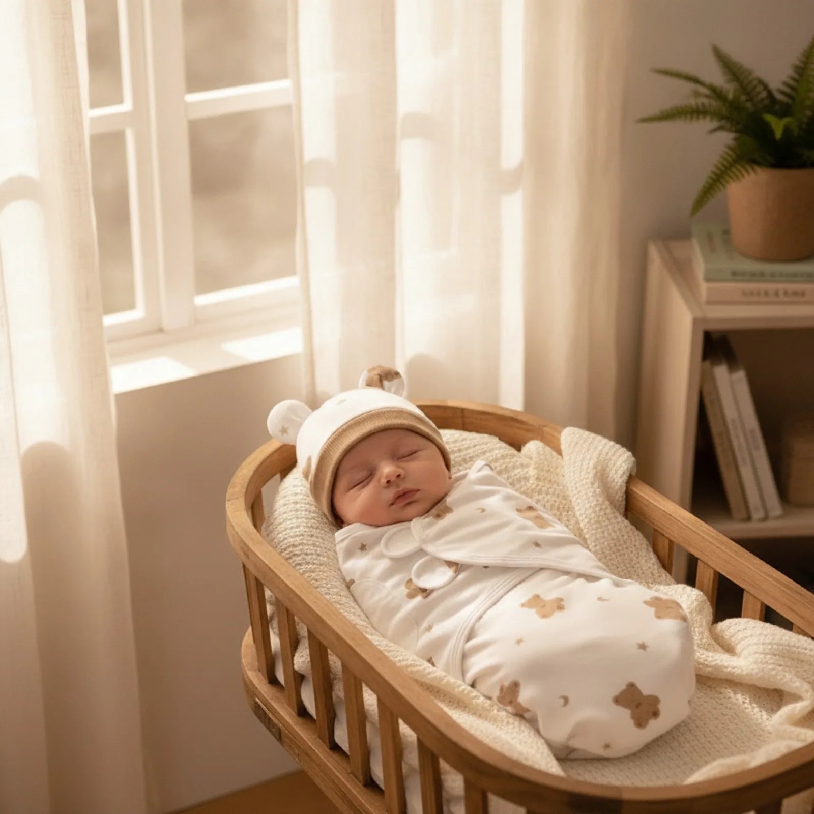 Couverture d'emmaillotage bébé en coton doux