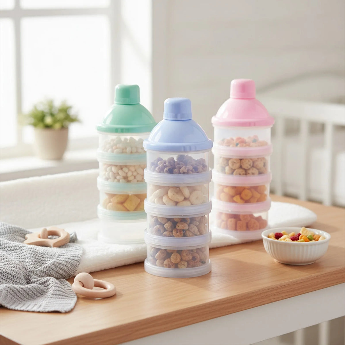 Doseur de Lait en Poudre Bébé Portable 4 ou 5 Compartiments