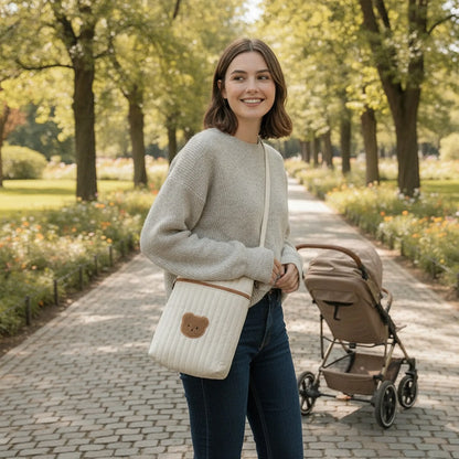 Sac Maternité "Ours Maman" Beige