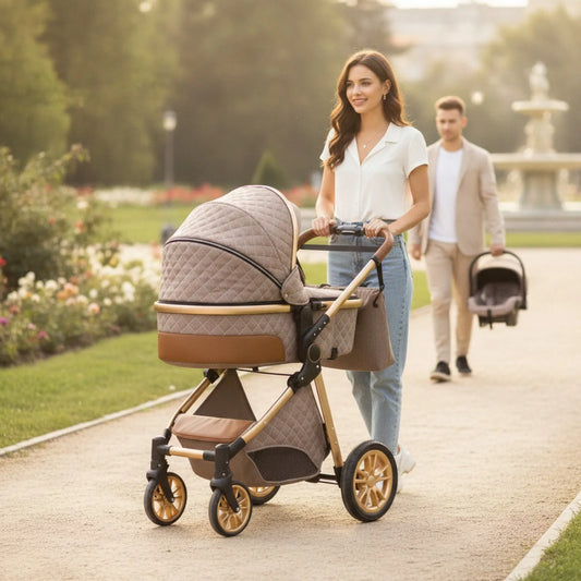 Poussette Bébé 3-en-1 Aluminium Pliable