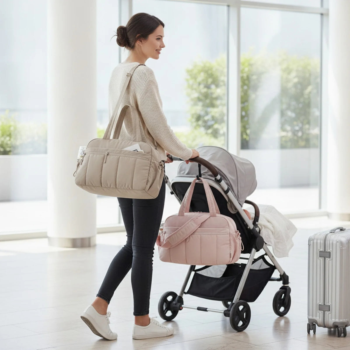 Sac à Langer Imperméable Multifonction avec Rangements