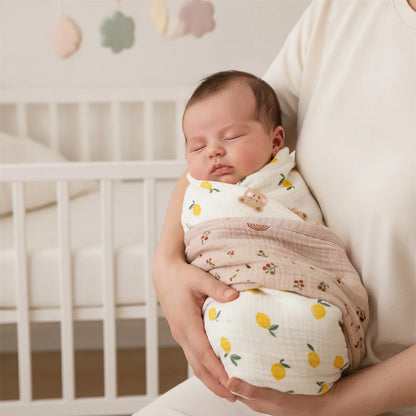 Couverture d'emmaillotage bébé mousseline coton