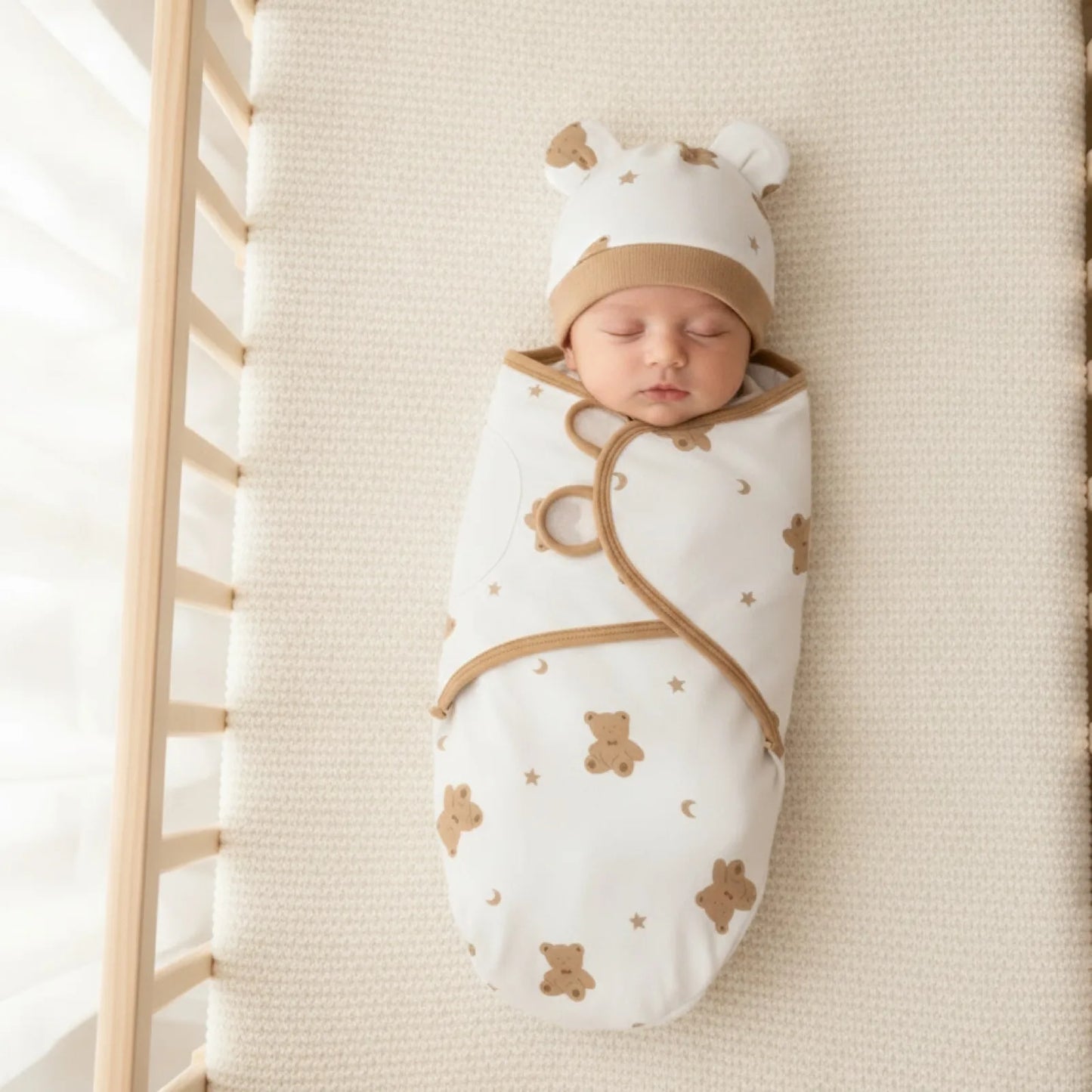 Couverture d'emmaillotage bébé en coton doux