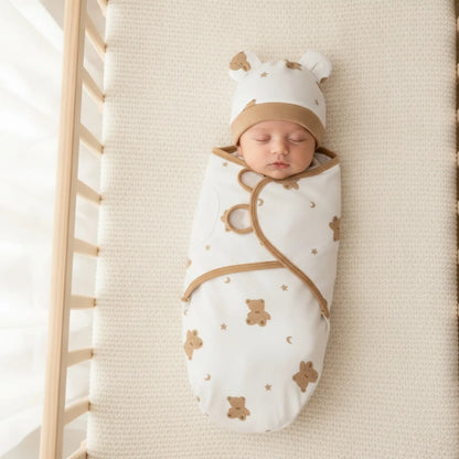 Couverture d'emmaillotage bébé en coton doux