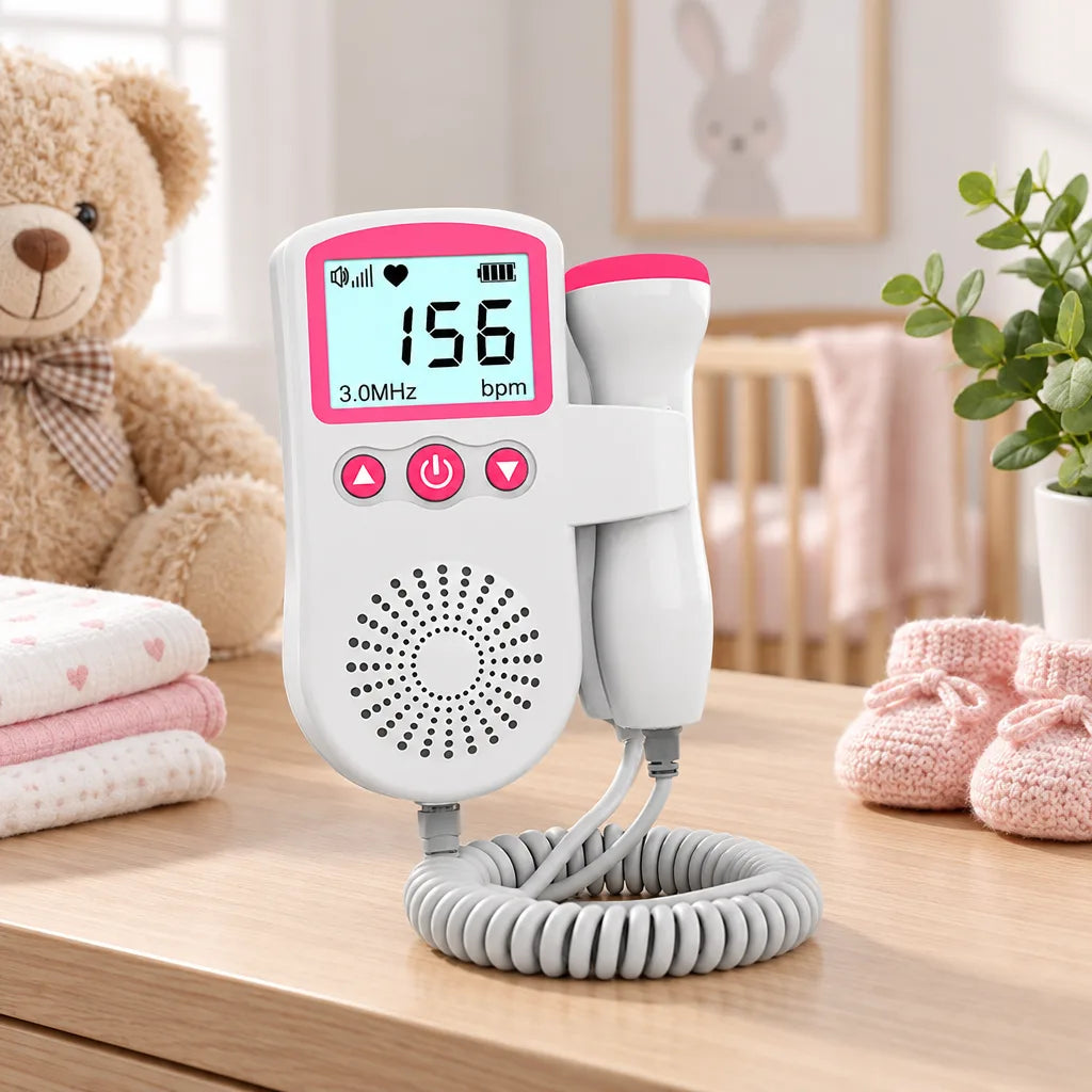 Doppler Fœtal à Ultrasons 3 MHz – Moniteur Cardiaque de Grossesse