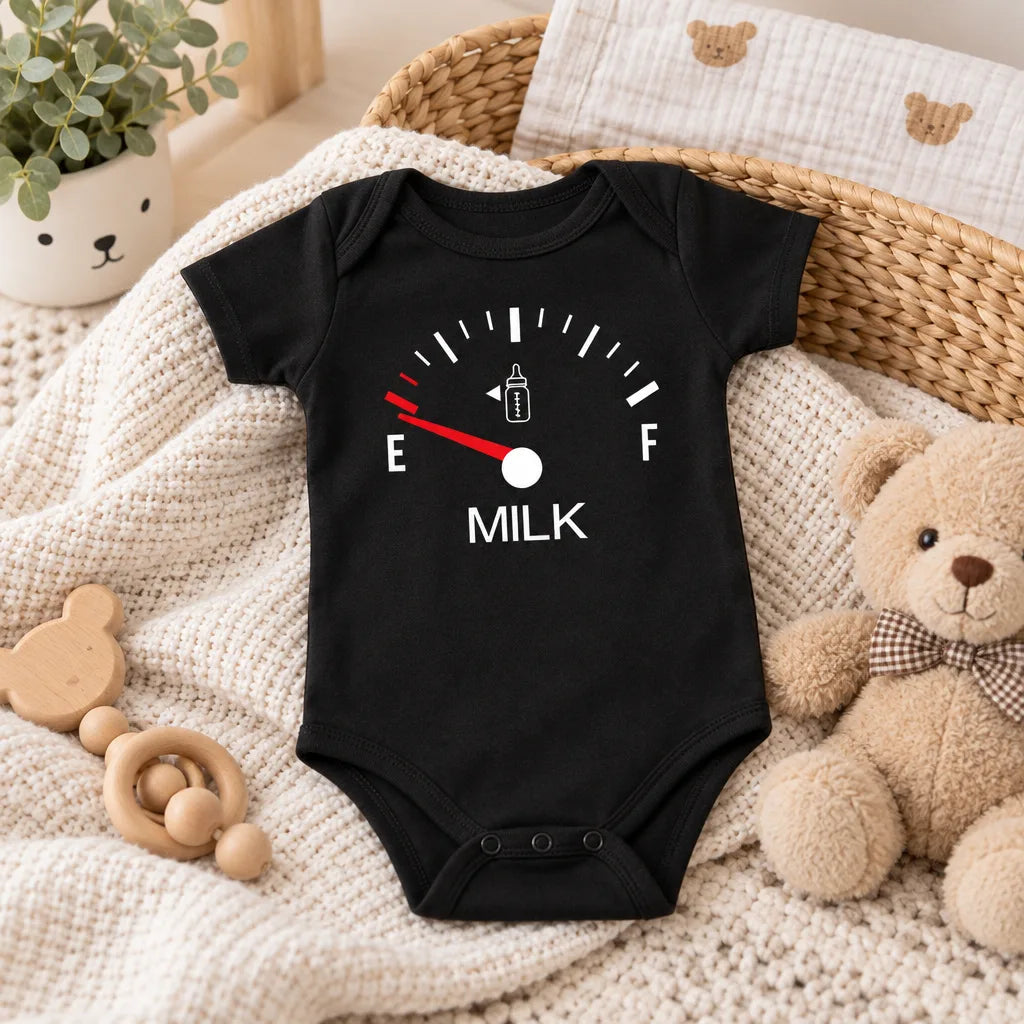 Combinaison Bébé Imprimée Motif Lait – 0 à 24 Mois
