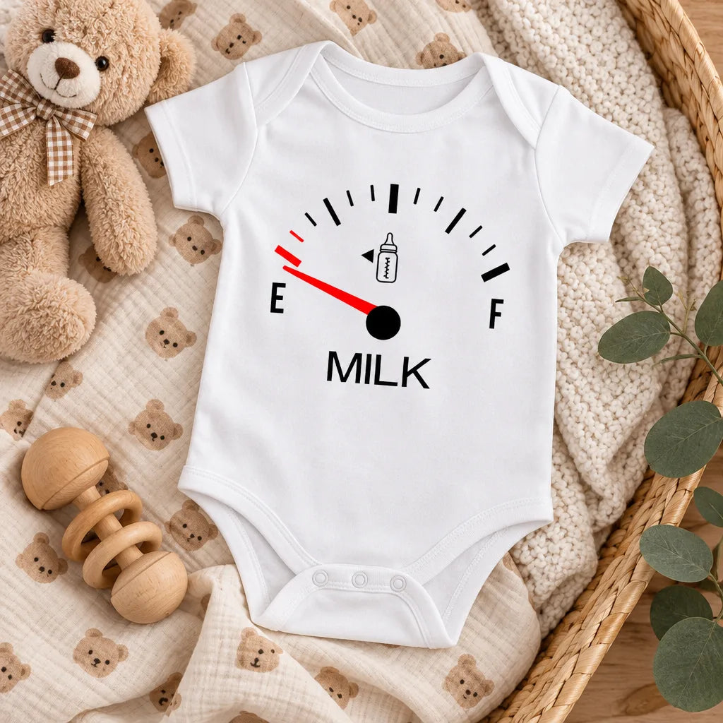 Combinaison Bébé Imprimée Motif Lait – 0 à 24 Mois