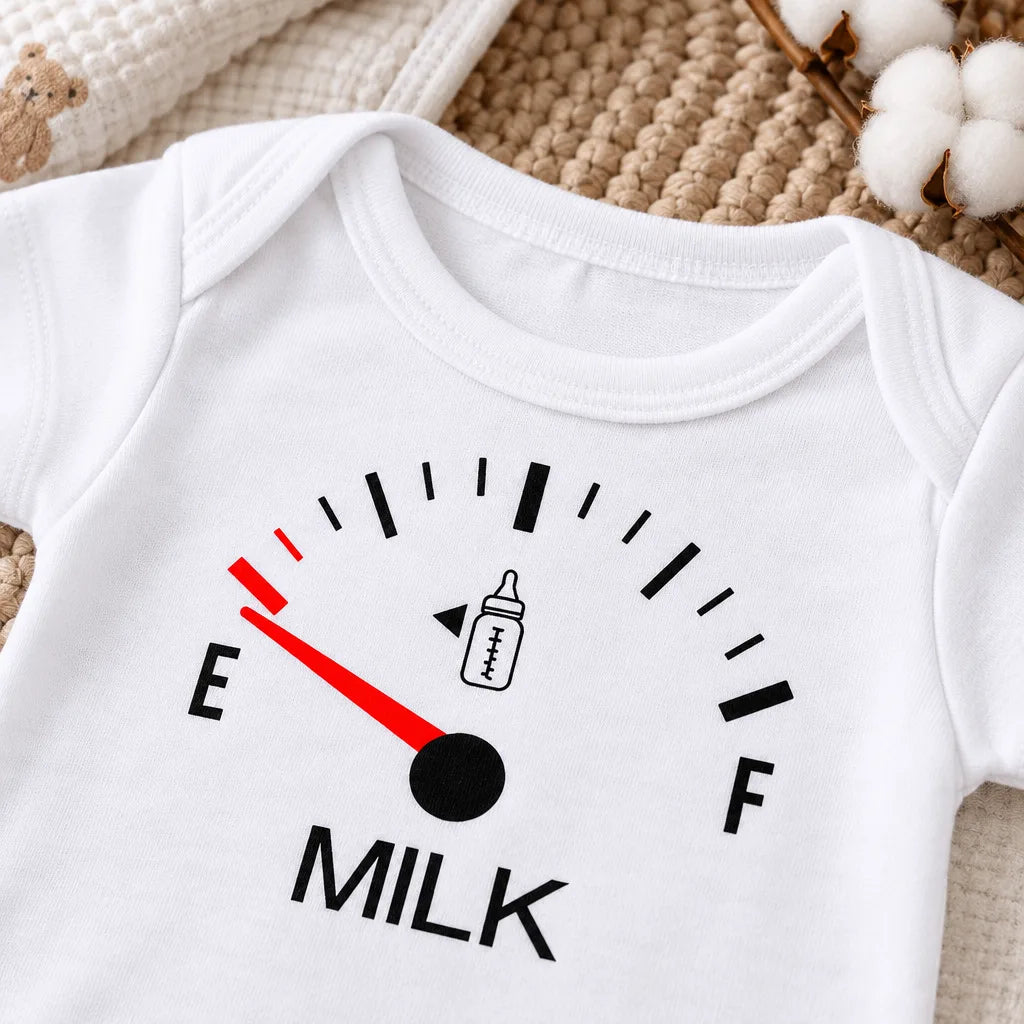 Combinaison Bébé Imprimée Motif Lait – 0 à 24 Mois
