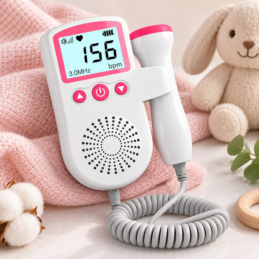 Doppler Fœtal à Ultrasons 3 MHz – Moniteur Cardiaque de Grossesse
