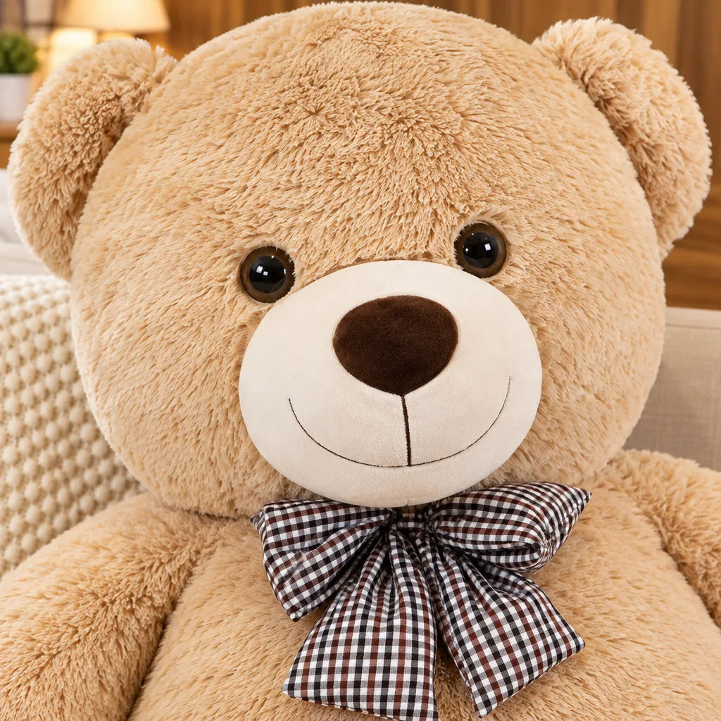 Ours en Peluche Géant Doux – Brun Clair ou Blanc