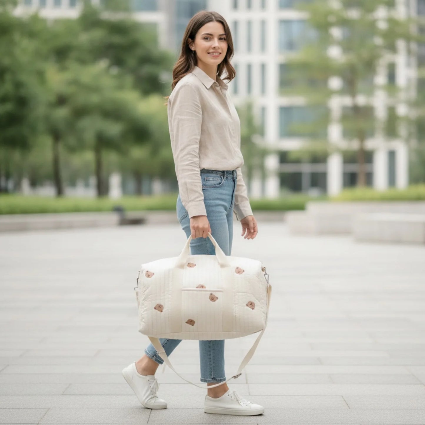 Sac maternité ours : l'organisateur stylé pour jeunes mamans